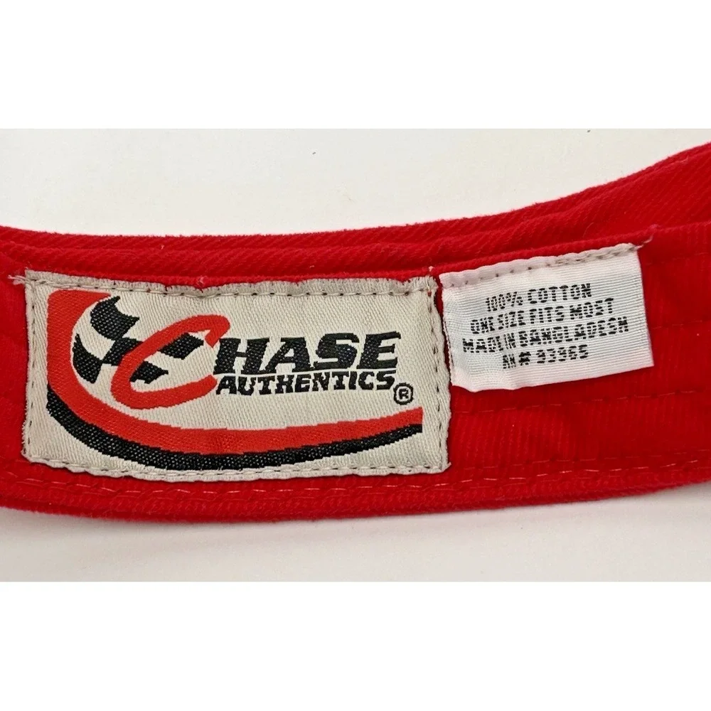 New Nascar Dale Earnhardt Jr Chase Authentics Red Visor Adult StrapBack NWT OSFM